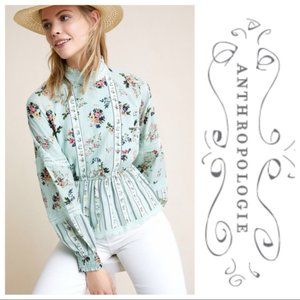 ANTHROPOLOGIE Hemant & Nandita Amour Floral Blouse